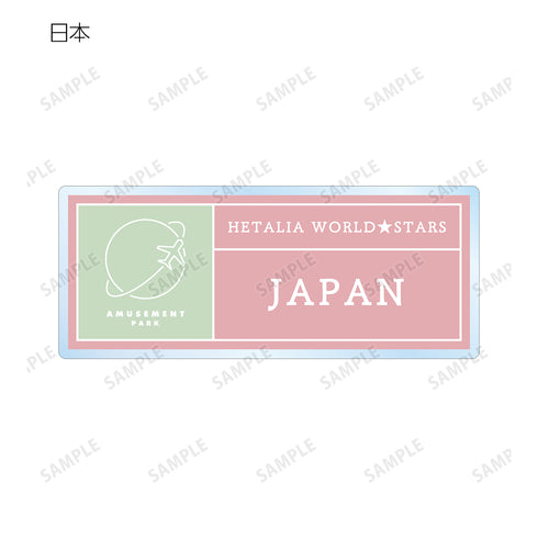 『ヘタリア World★Stars』描き下ろしイラスト 遊園地ver. 着⽤トレーディングネームプレート BOX